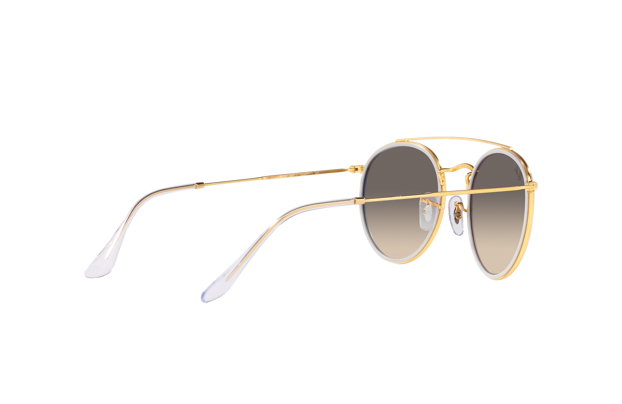 ROUND DOUBLE BRIDGE Sunglasses in Gold and Clear Grey - RB3647N | Ray-Ban®  US