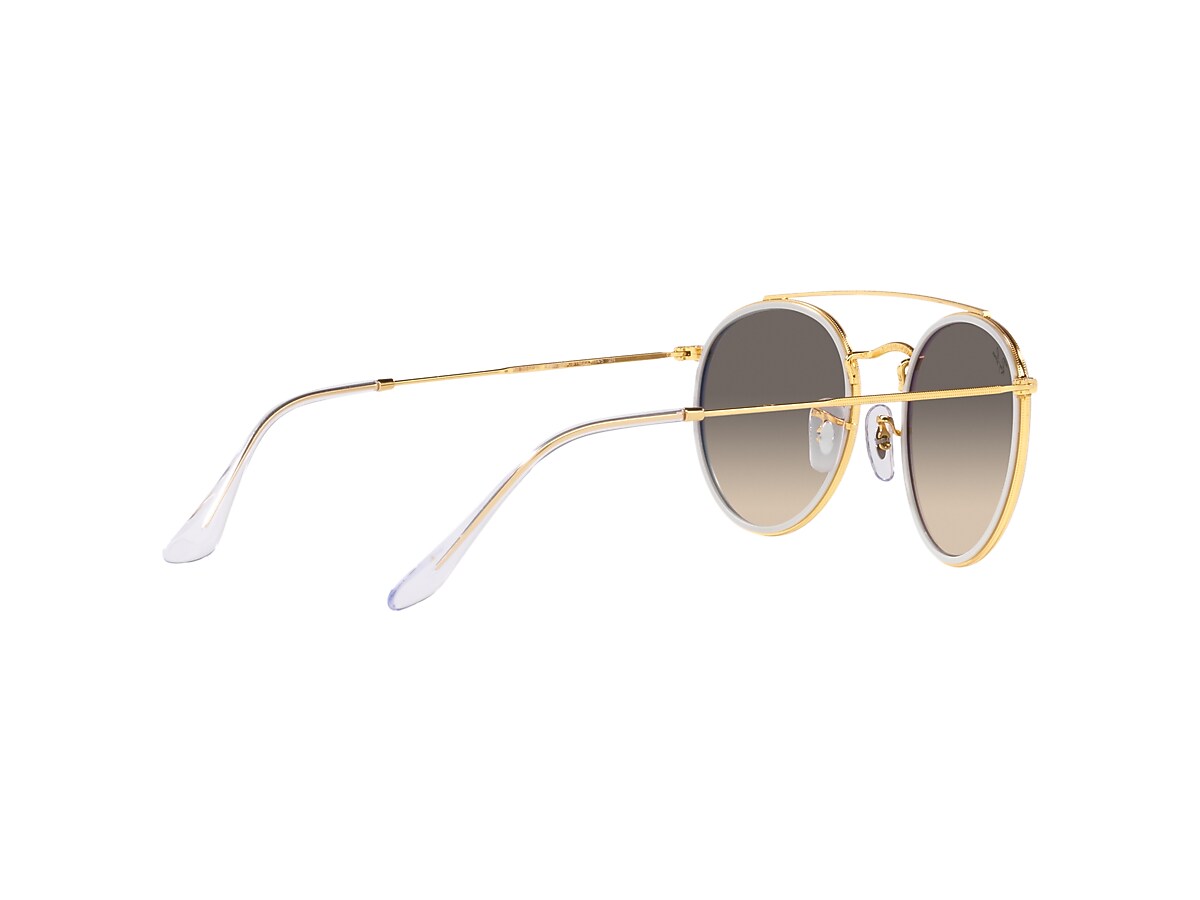 Sunglasses Ray-Ban Round Double Bridge Gold G-15 RB3647N 001 51-22 Medium