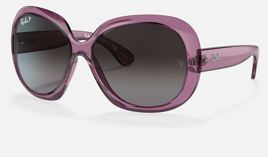 Jackie Ohh Ii Transparent Sunglasses in Transparent Violet and Grey | Ray- Ban®