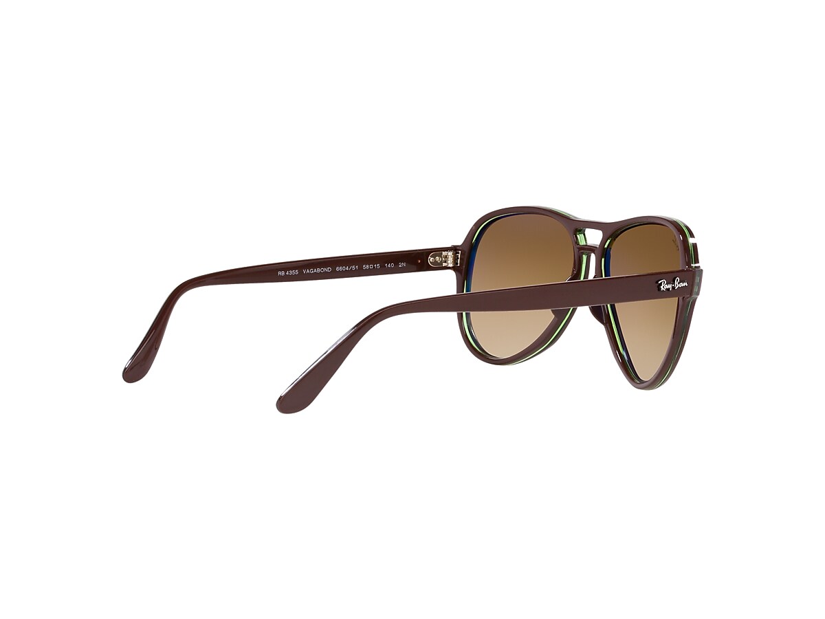 VAGABOND Sunglasses in Brown On Green and Brown - RB4355 | Ray-Ban® EU