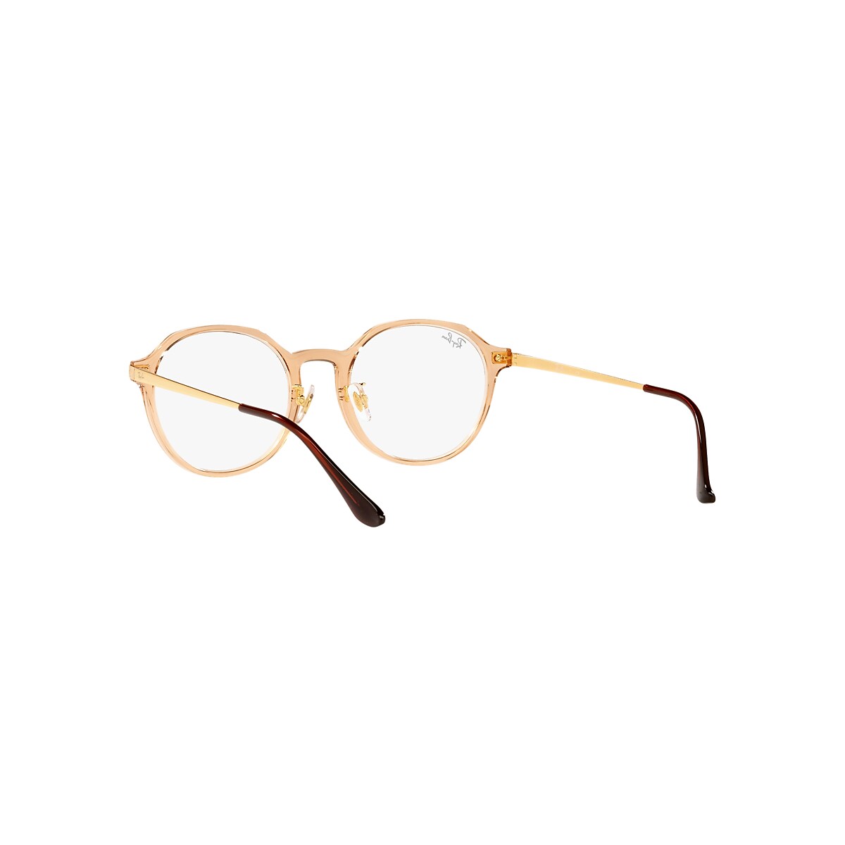 レイバン公式ストア】 Ray-Ban® Rb7187 Optics メガネ | 透明ライトブラウン フレーム