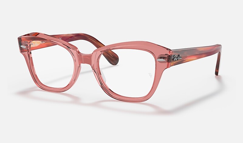 STATE STREET OPTICS Eyeglasses with Transparent Pink Frame