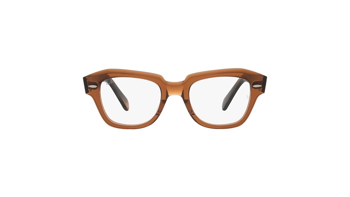 STATE STREET OPTICS Eyeglasses with Transparent Brown Frame