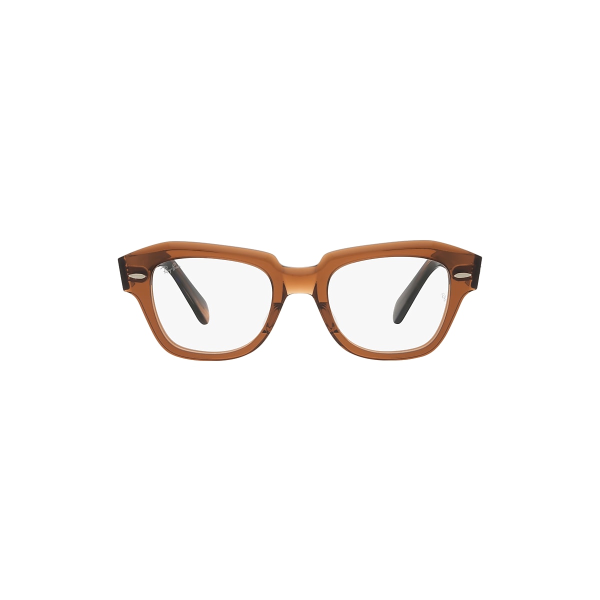 STATE STREET OPTICS Eyeglasses with Transparent Brown Frame