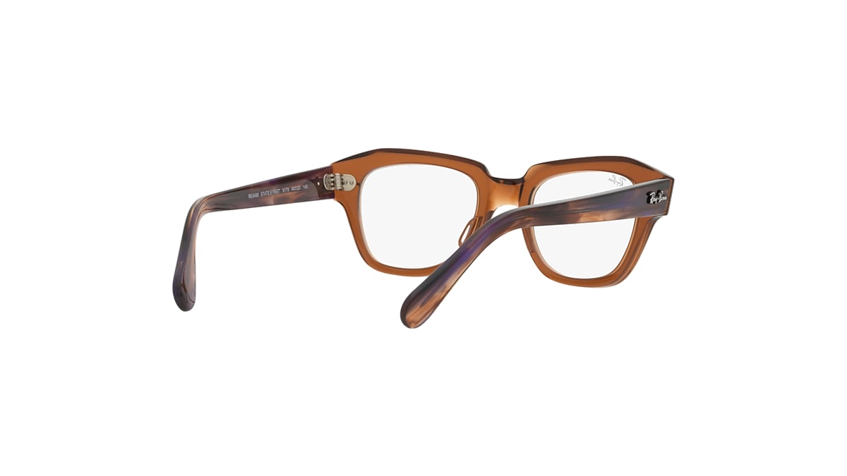 STATE STREET OPTICS Eyeglasses with Transparent Brown Frame