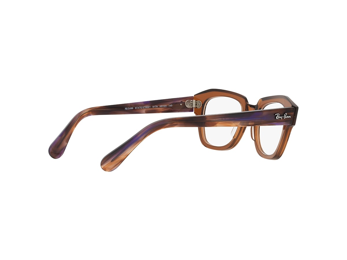 STATE STREET OPTICS Eyeglasses with Transparent Brown Frame