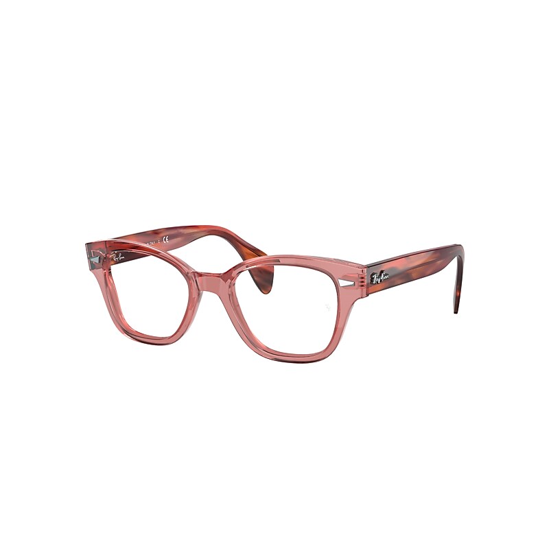 Ray-Ban Rb0880 Optics Eyeglasses Striped Pink Havana Frame Clear Lenses 49-19