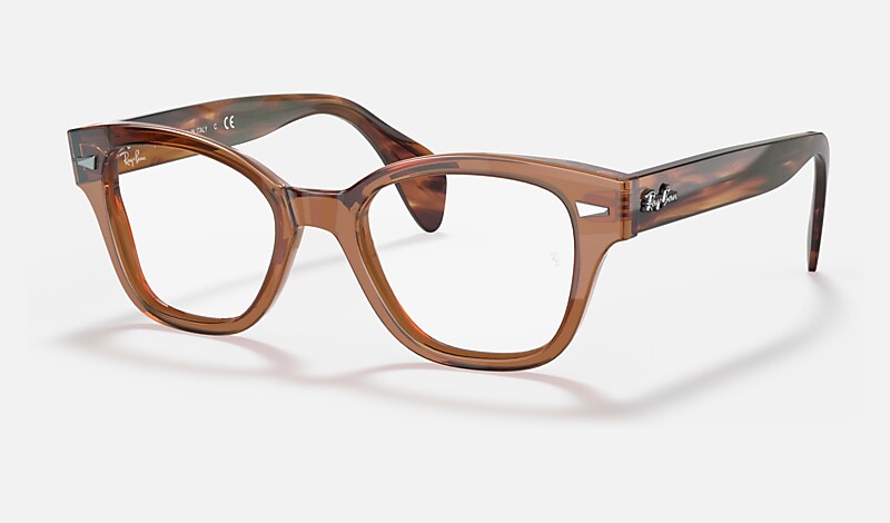 RB0880 OPTICS Eyeglasses with Transparent Brown Frame RB0880