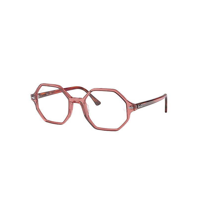 Ray-Ban Britt Optics Eyeglasses Striped Pink Havana Frame Clear Lenses Polarized 54-20