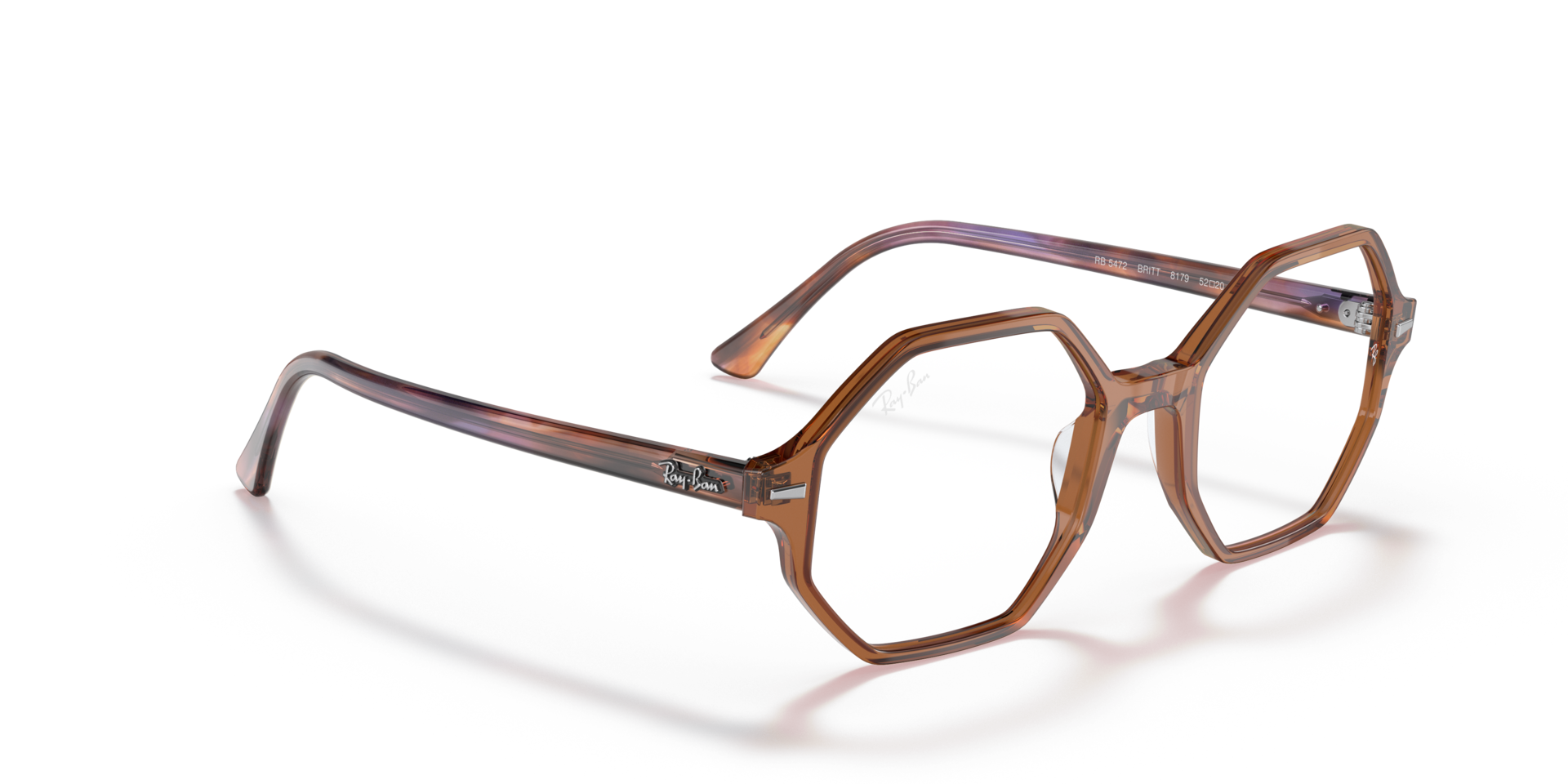Britt Eyeglasses with Transparent Brown 