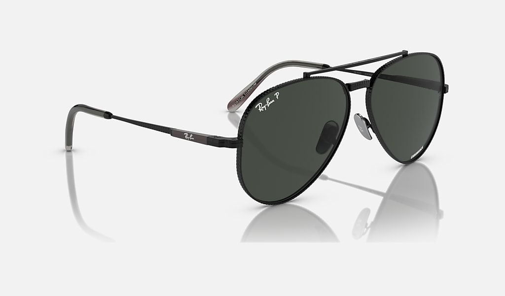 Aviator Ii Titanium Sunglasses in Black and Dark Grey | Ray-Ban®