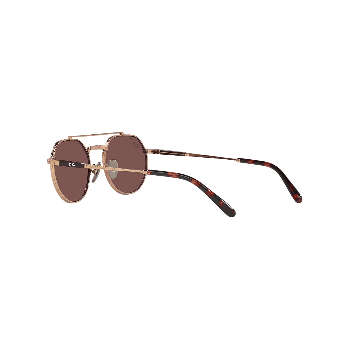 JACK II TITANIUM Sunglasses in Rose Gold and Dark Violet 