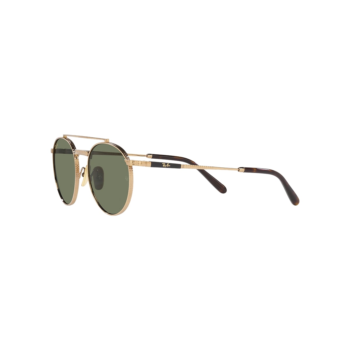 ROUND II TITANIUM Sunglasses in Gold and Green - RB8237 | Ray-Ban® CA