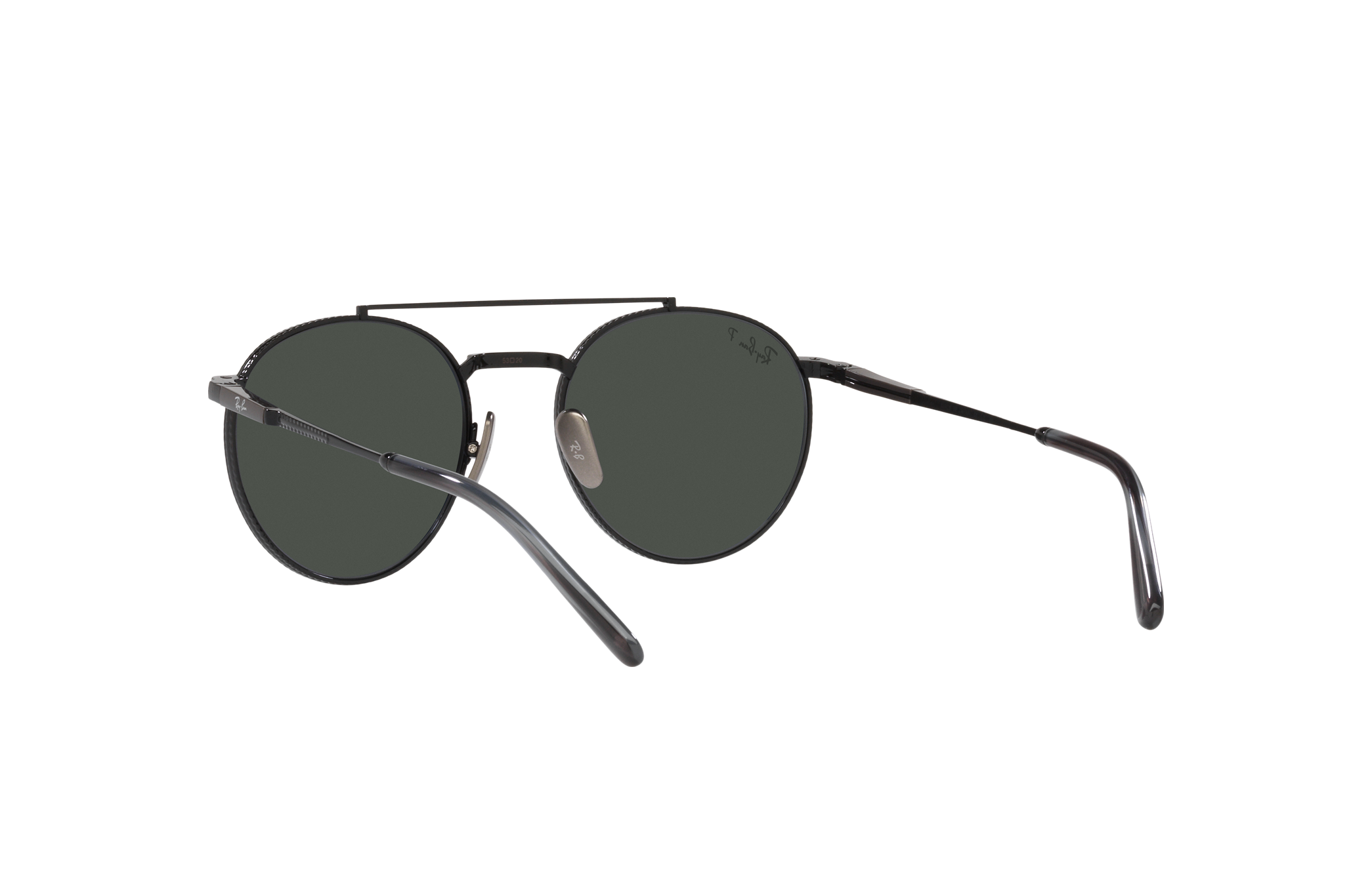 Aviator Black Gold Round Sunglasses