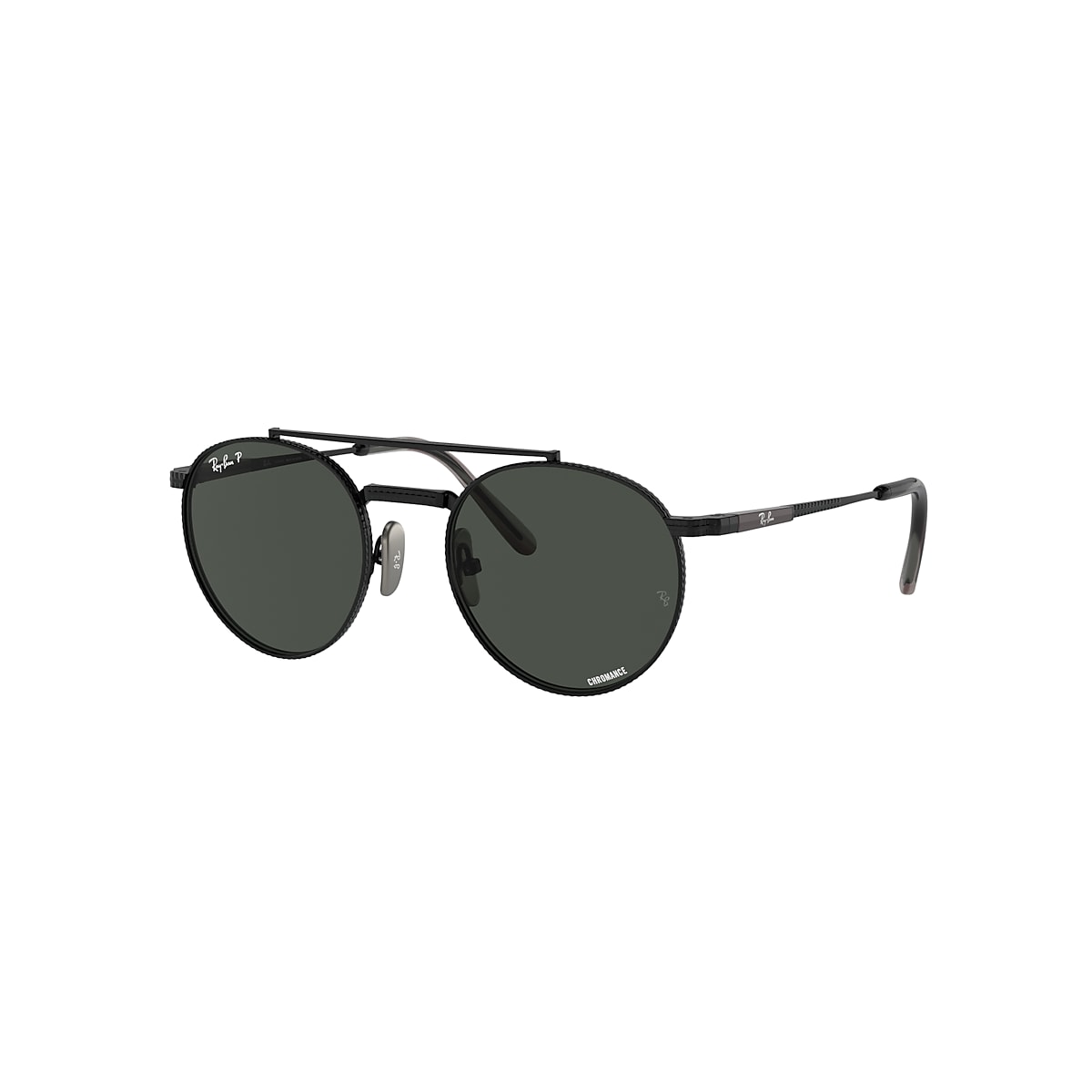 ROUND II TITANIUM Sunglasses in Black and Dark Grey - Ray-Ban