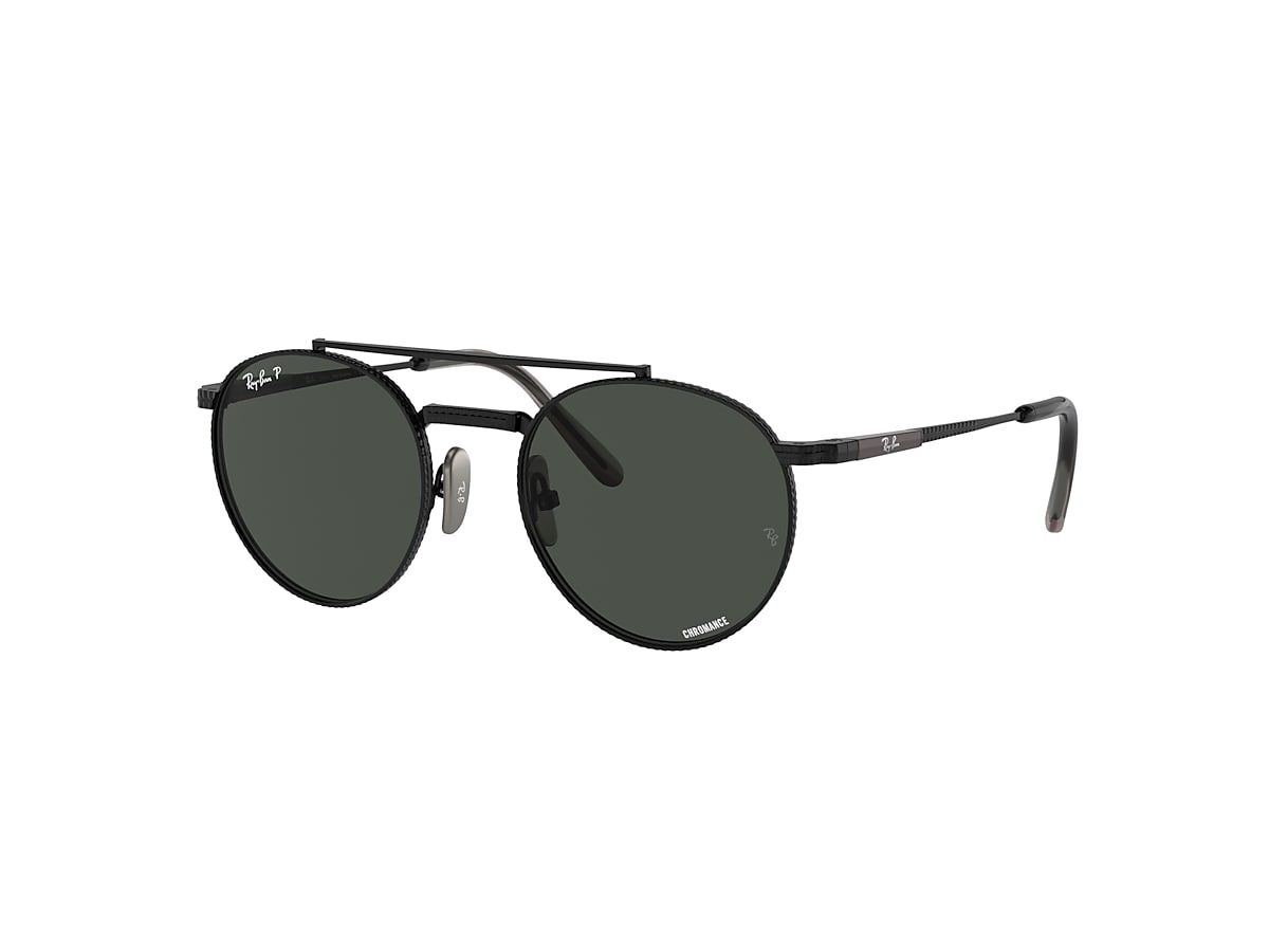 ROUND II TITANIUM Sunglasses in Black and Dark Grey - Ray-Ban