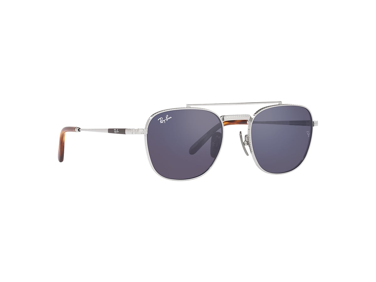 FRANK II TITANIUM Sunglasses in Silver and Grey Blue - RB8258 