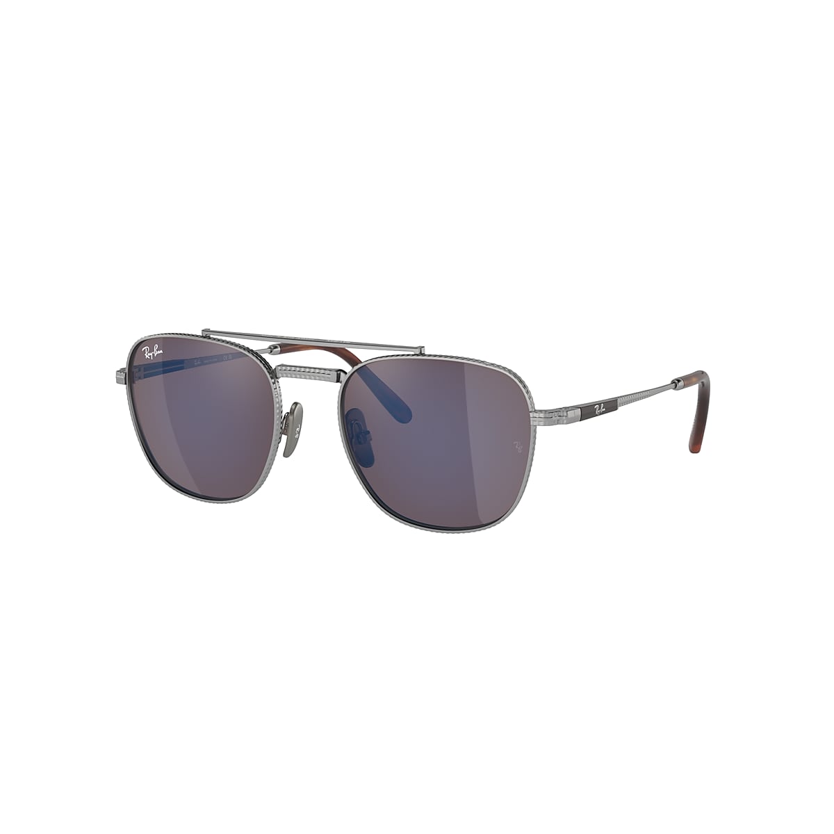 FRANK II TITANIUM Sunglasses in Silver and Grey Blue - RB8258 