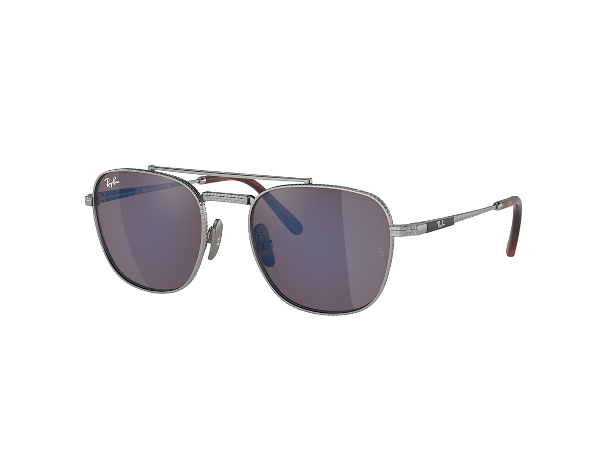 FRANK II TITANIUM Sunglasses in Silver and Grey Blue - RB8258 