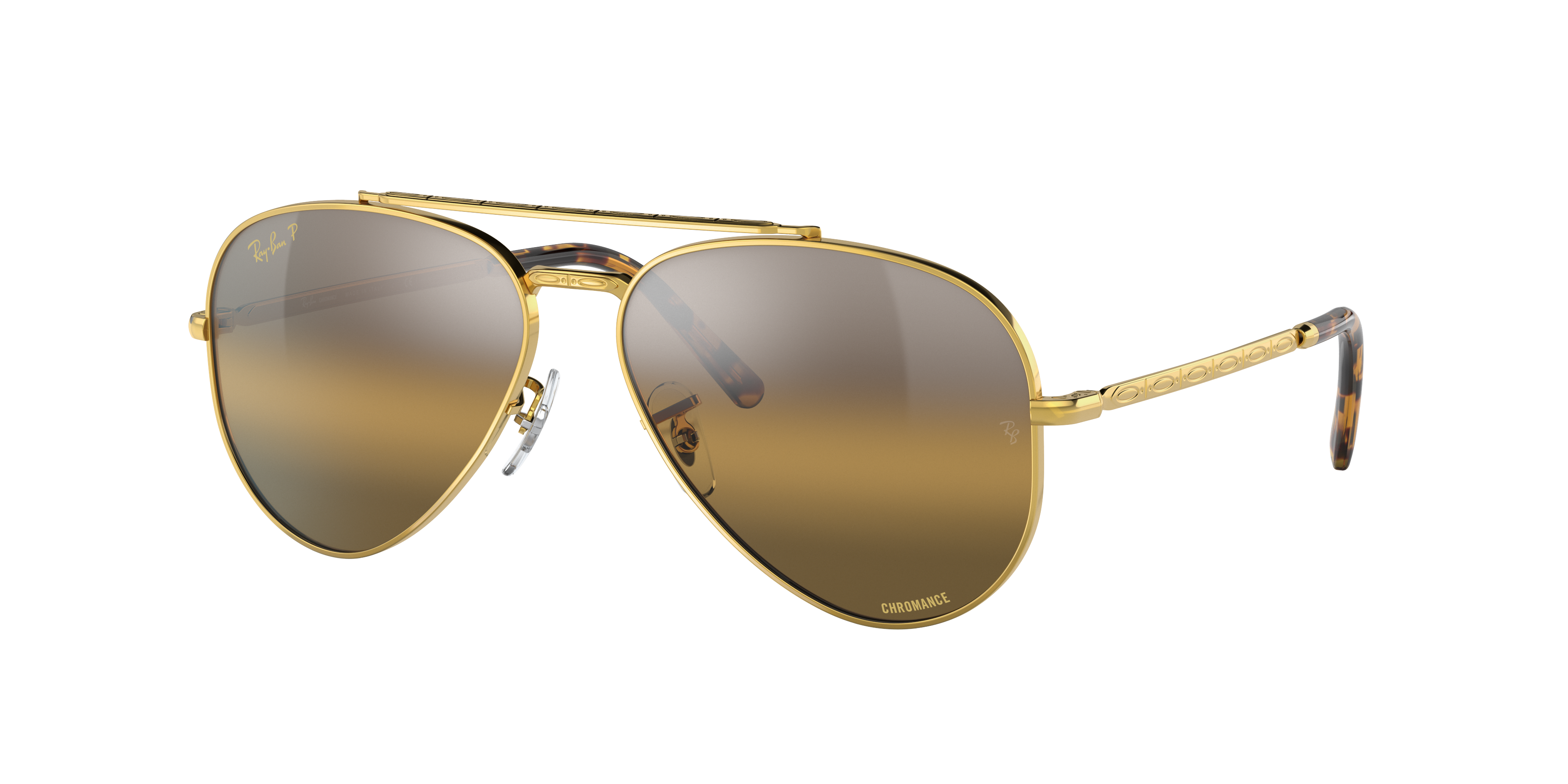 New Aviator Sunglasses in Gold and Silver/Brown | Ray-Ban®