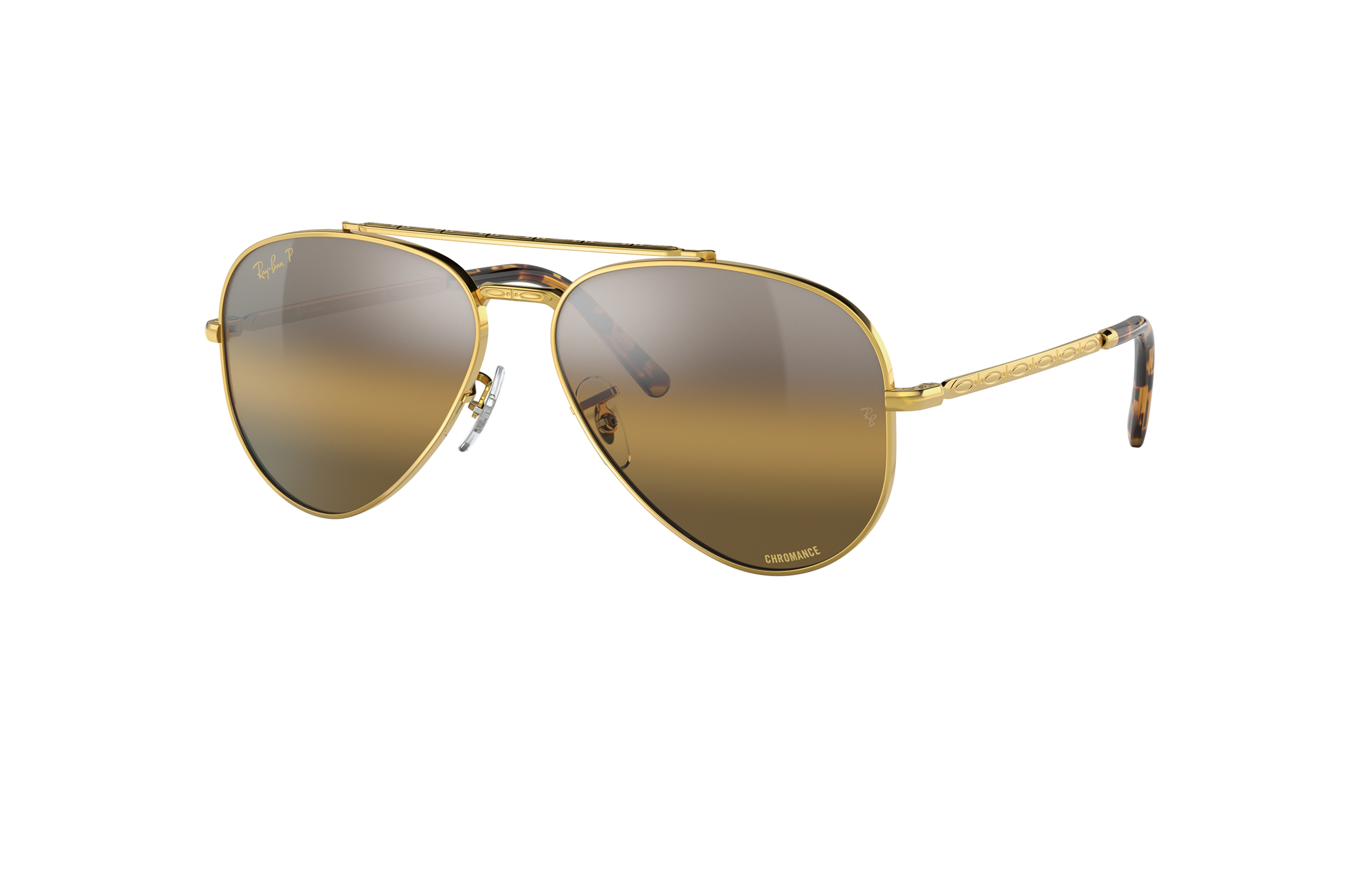 Vintage B&L Ray Ban Golden Frame Aviator Sunglasses Green Lens | eBay