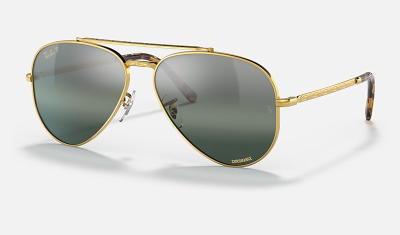 NEW AVIATOR Sunglasses in Gold and Silver/Blue RB3625 Ray-Ban® US