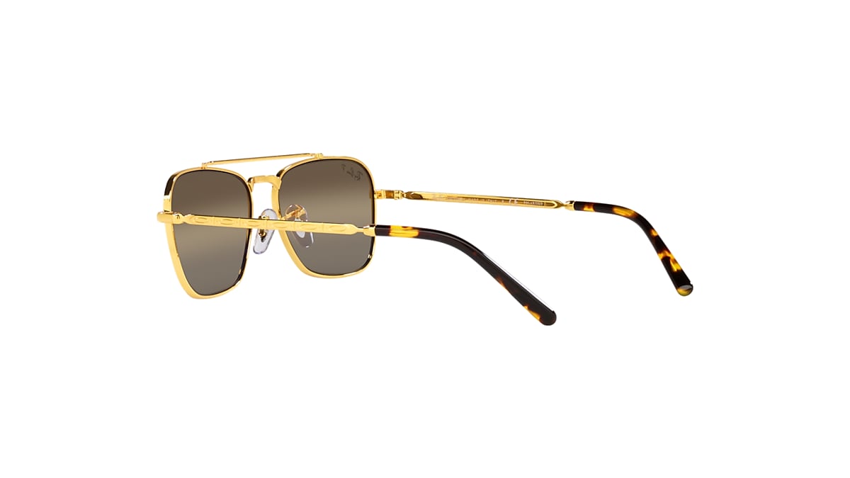 NEW CARAVAN Sunglasses in Gold and Silver/Brown - RB3636