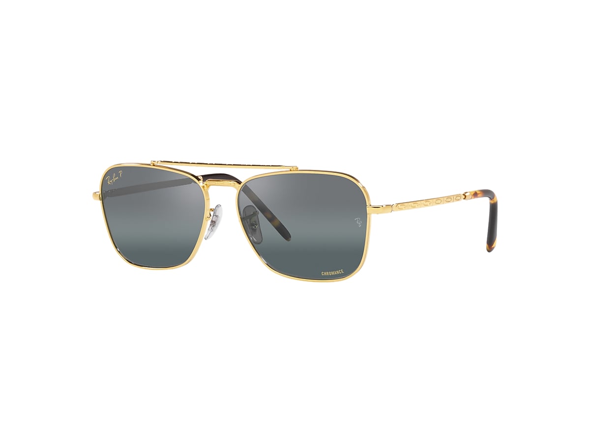 NEW CARAVAN Sunglasses in Gold and Blue - RB3636 | Ray-Ban