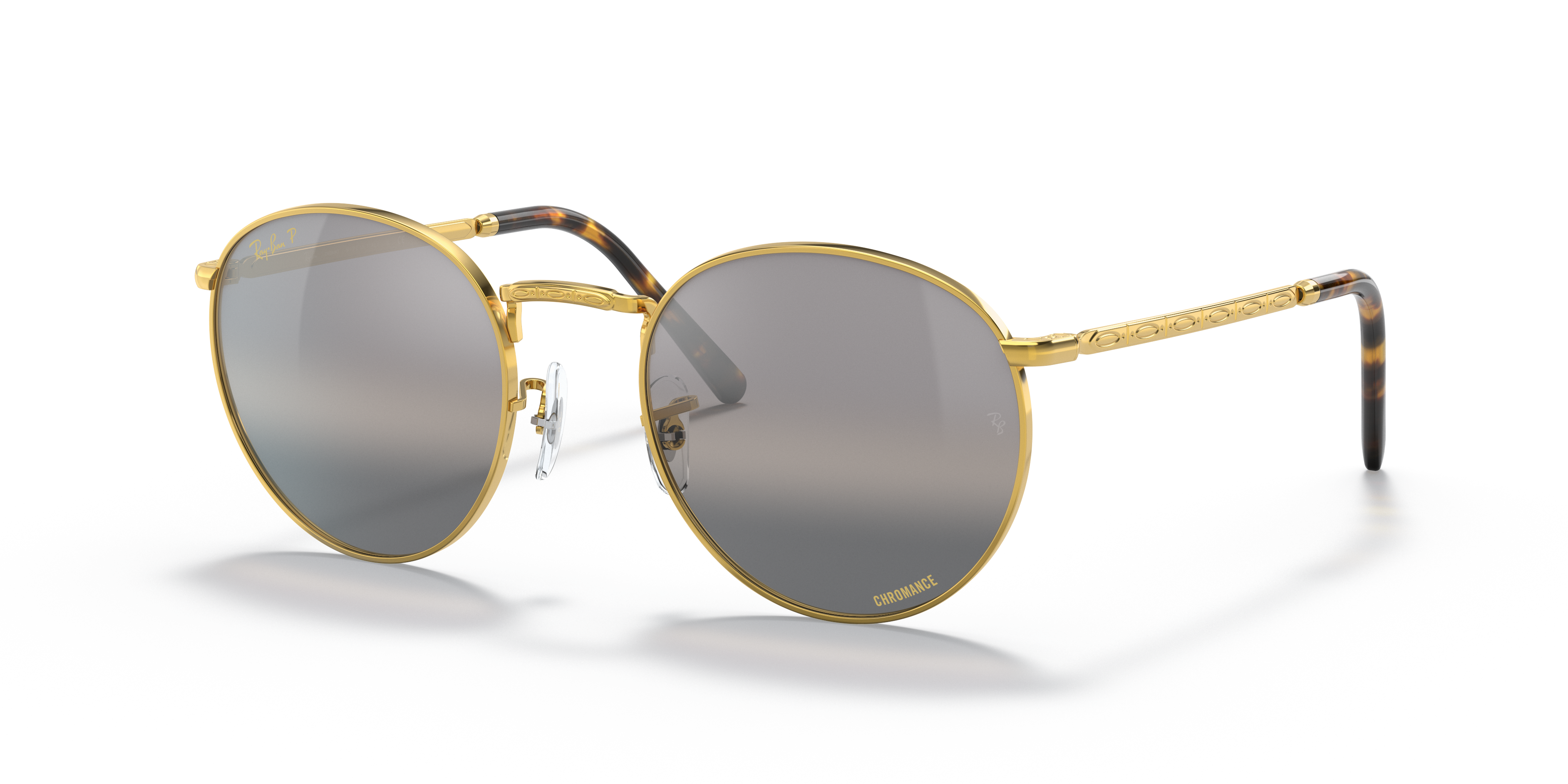 NEW ROUND Sunglasses in Gold and Silver/Grey - RB3637 | Ray-Ban® GB