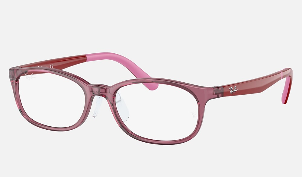 小物 Ray ban RB1613D OPTICS KIDS Eyeglasses with Transparent Pink Frame