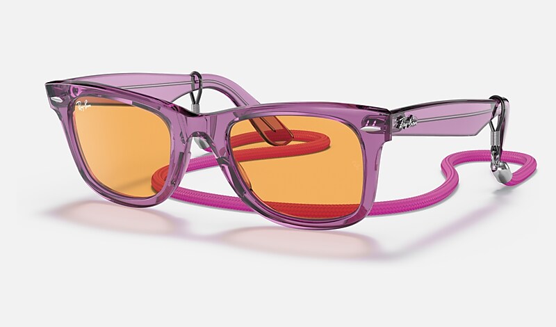 ORIGINAL WAYFARER COLORBLOCK Sunglasses in Transparent Violet and