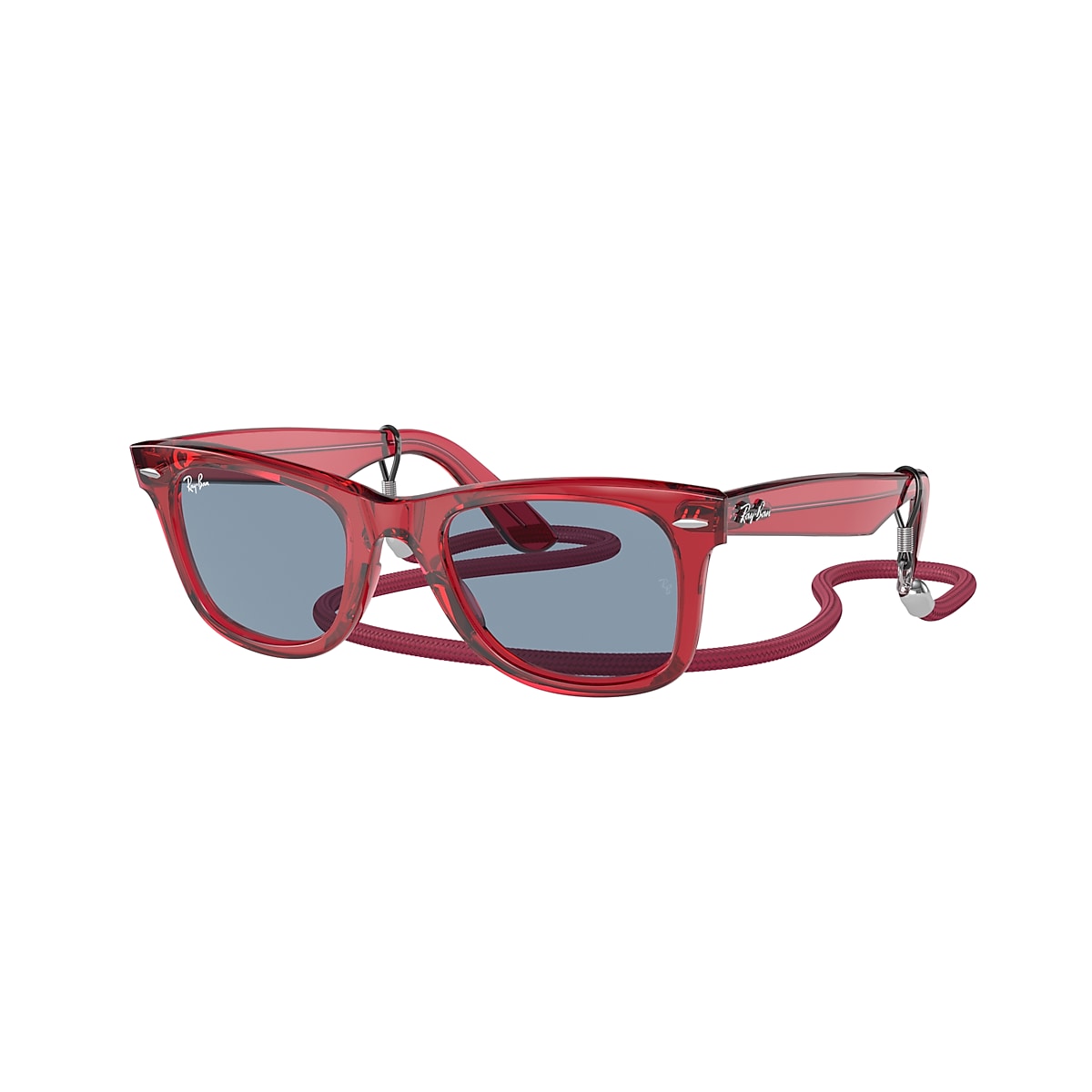 Original Wayfarer Colorblock Sunglasses in Transparent Red and Blue | Ray- Ban®