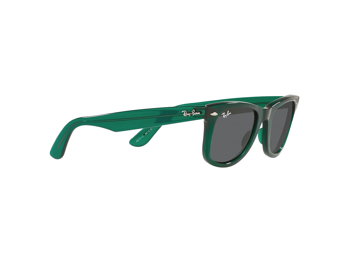 Original Wayfarer Colorblock Sunglasses in Transparent Green and Dark Grey  | Ray-Ban®