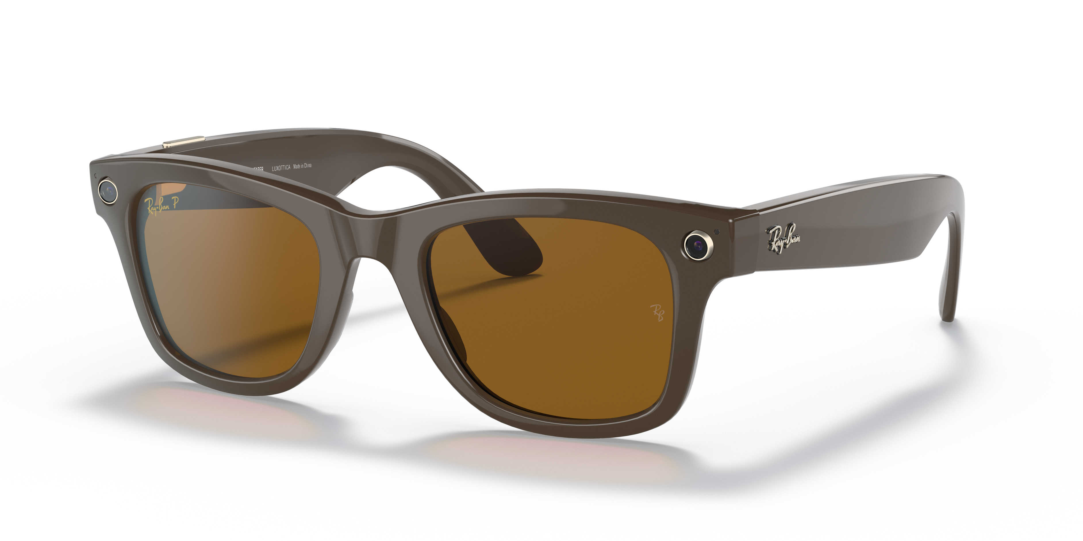 ray ban brown plastic aviators