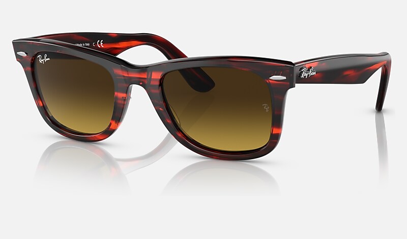 ORIGINAL WAYFARER BIO-ACETATE Sunglasses in Striped Red and Brown