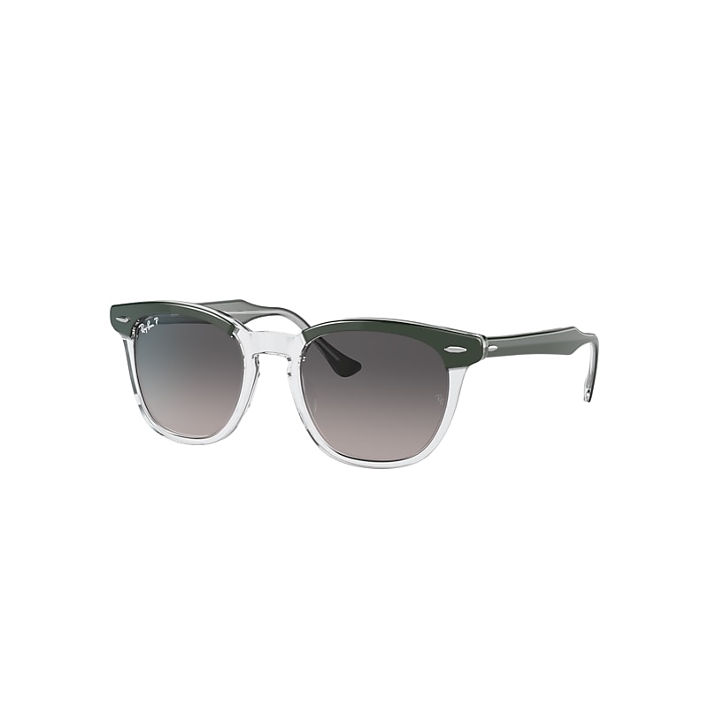 Shop Ray Ban Hawkeye Sonnenbrillen Green On Transparent Fassung Grau Glas Polarisiert 52-21