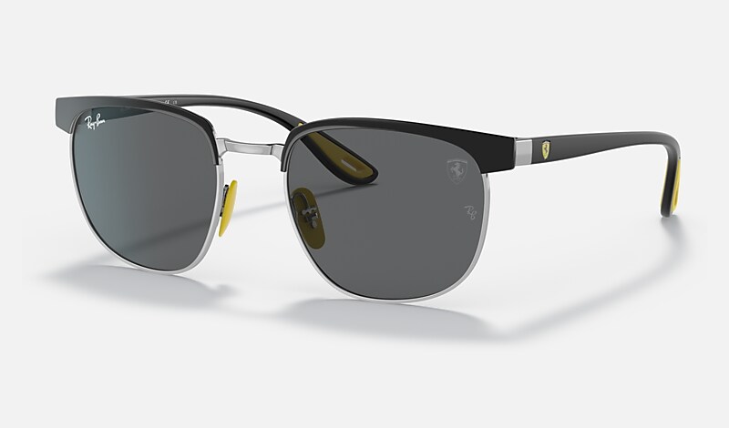 SCUDERIA FERRARI LTD CUSTOMIZED BY CARLOS SAINZ Sunglasses in Black On Silver and Grey - RB3698M | Ray-Ban®