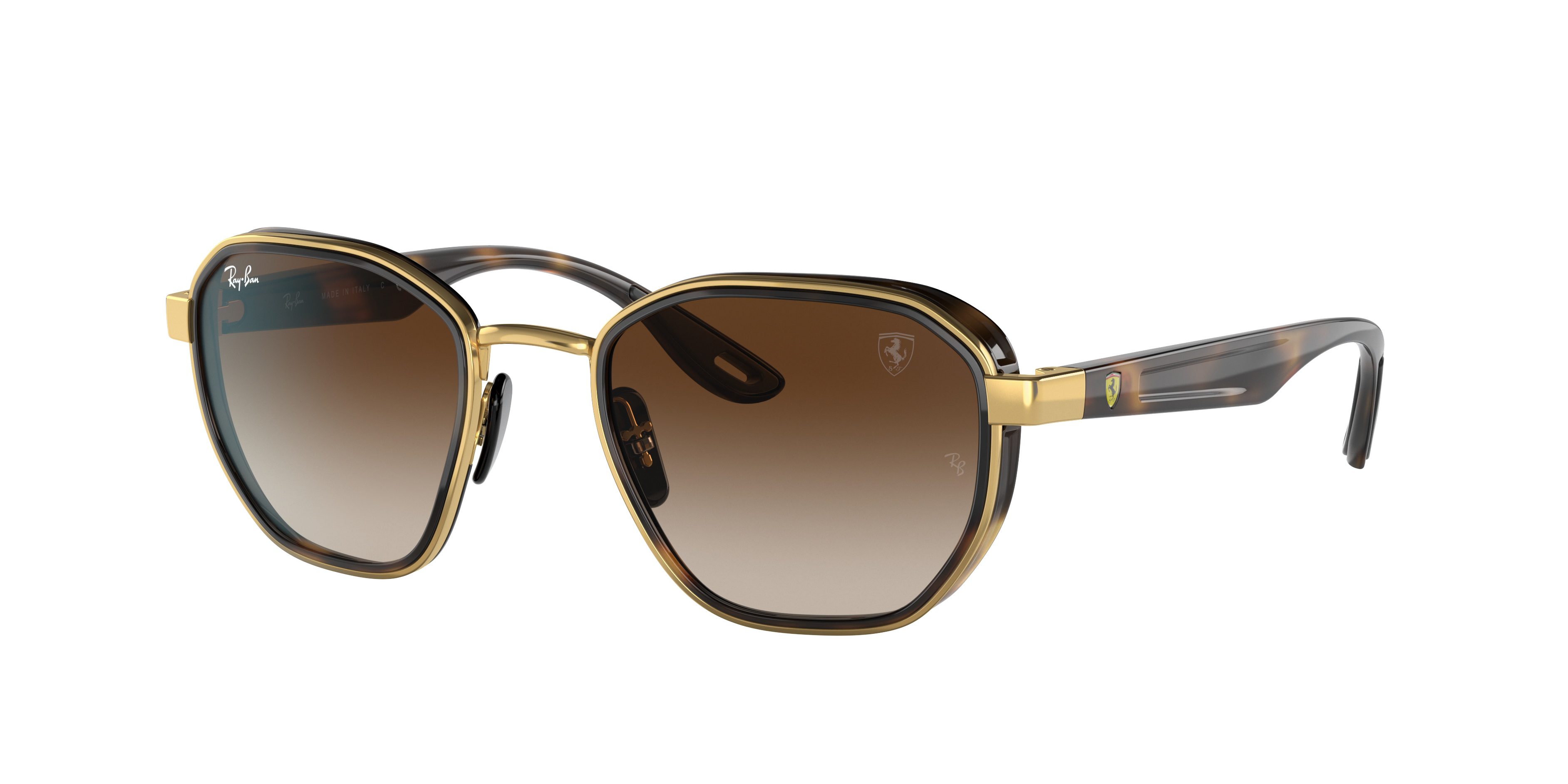 Scuderia Ferrari Ltd | Customized By Charles Leclerc Sunglasses in Gold and  Brown | Ray-Ban®