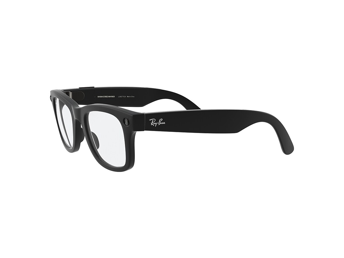 RAY-BAN STORIES | WAYFARER Sunglasses in Black and Clear/Grey