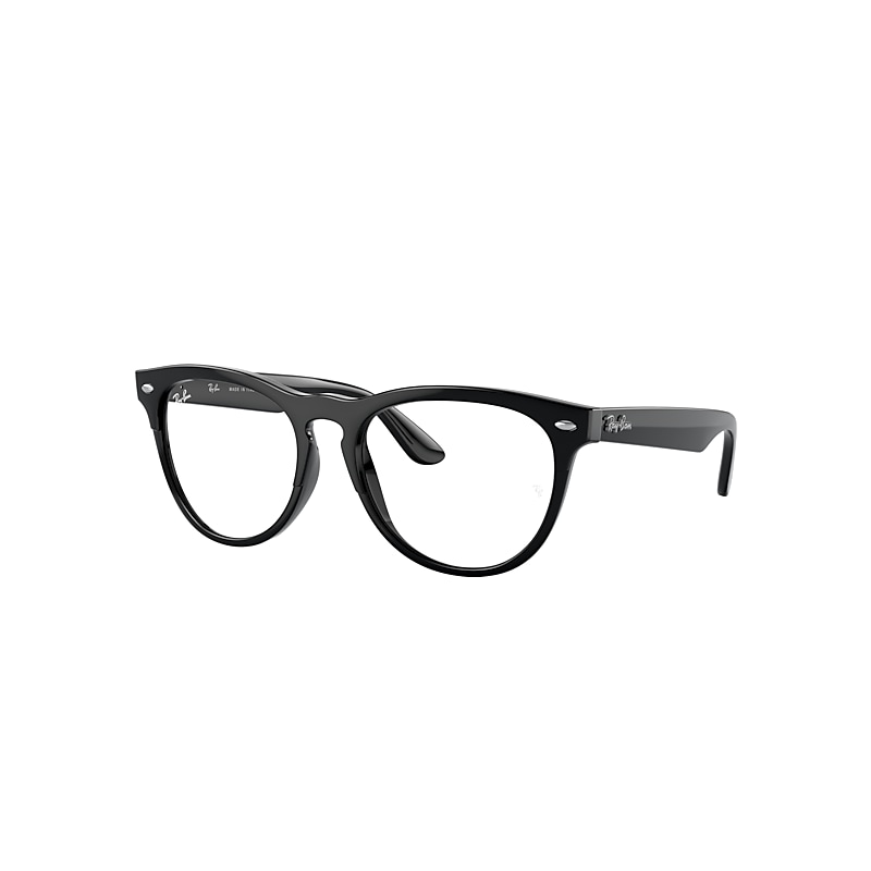 Ray Ban Iris Optics  Schwarz Fassung Klar Glas Polarisiert 51-18 In Black