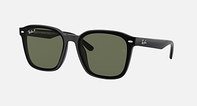 RB4392D Sunglasses in Black and Dark Green Polarized - RB4392D