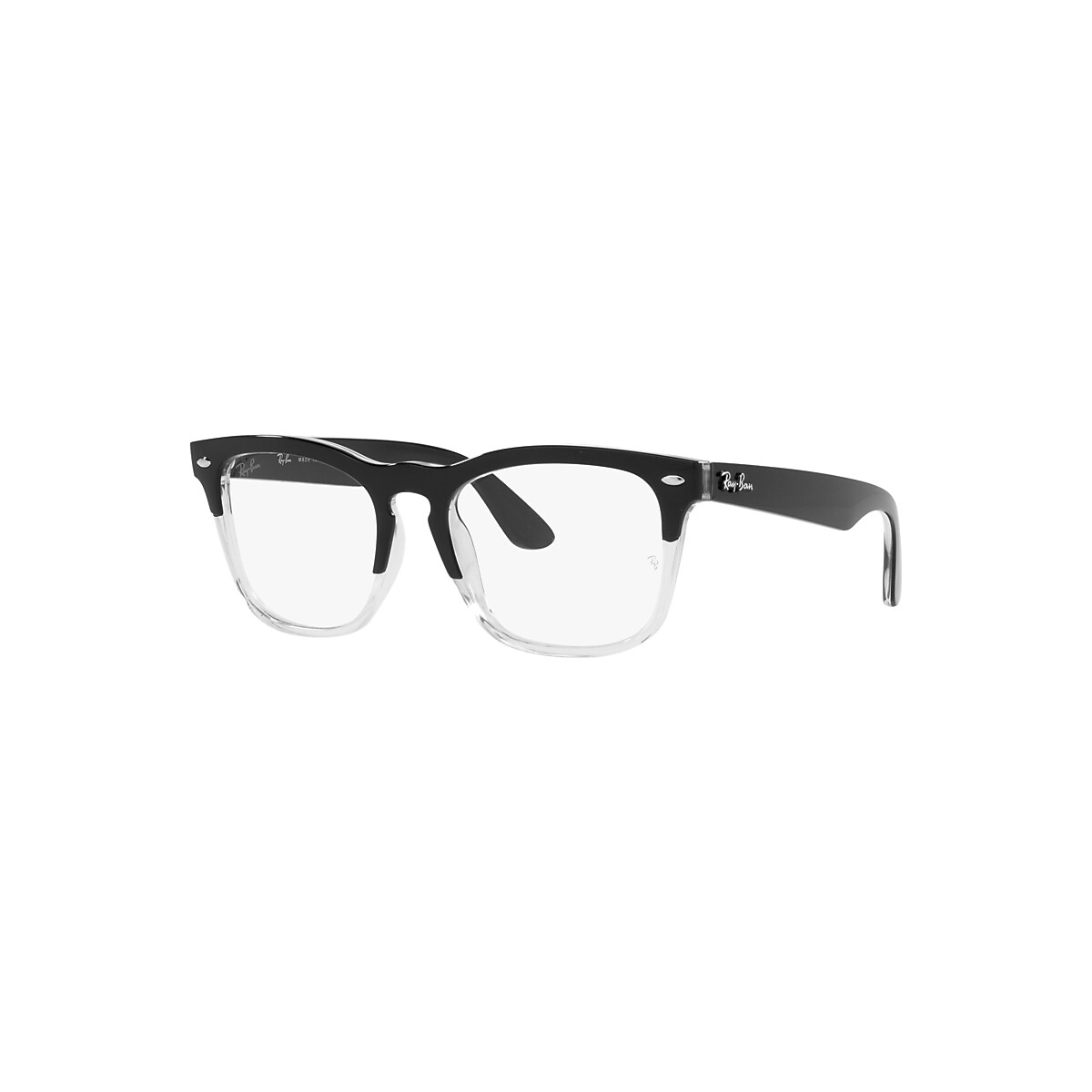 STEVE OPTICS Eyeglasses with Black On Transparent Frame