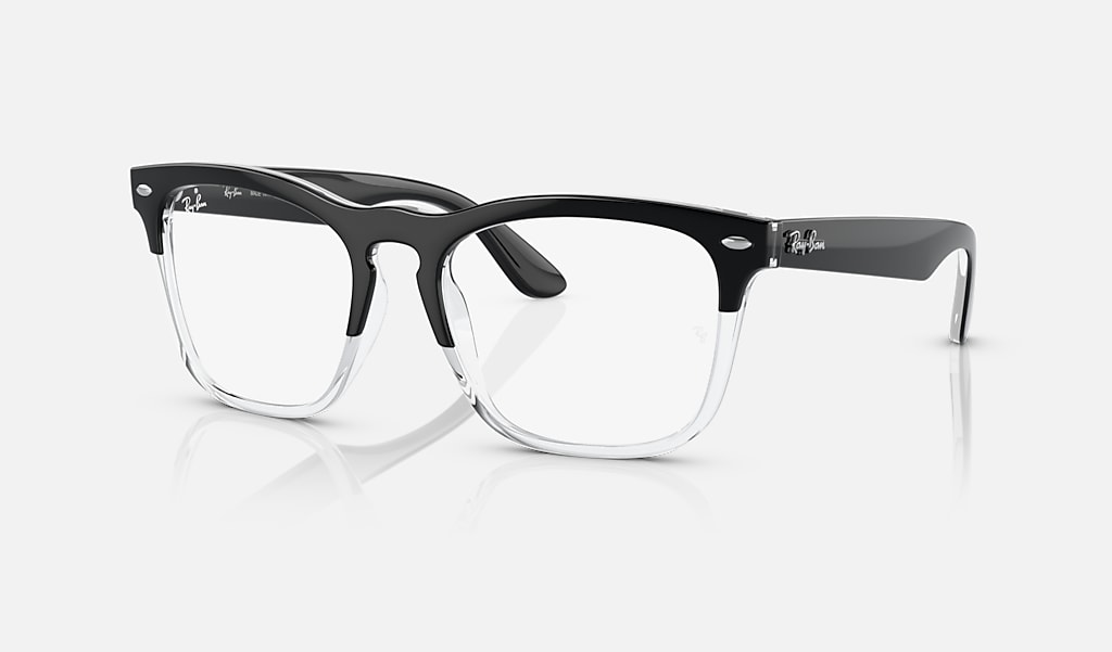 Steve Optics Eyeglasses with Black On Transparent Frame | Ray-Ban®