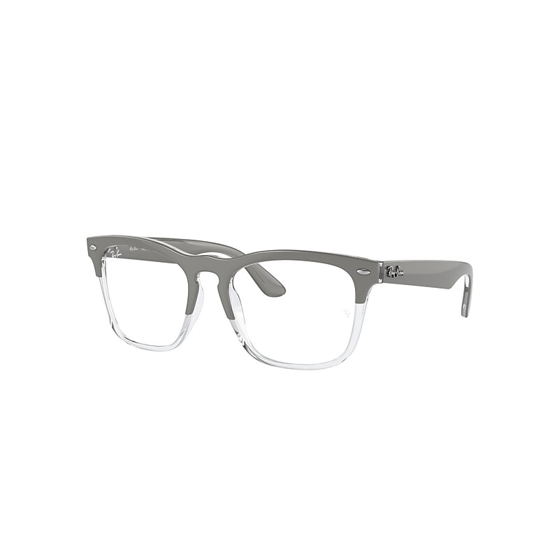 Ray-Ban Steve Optics Eyeglasses Grey On Transparent Frame Clear Lenses Polarized 51-18