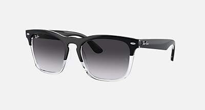 STEVE Sunglasses in Black On Transparent and Grey - RB4487 | Ray