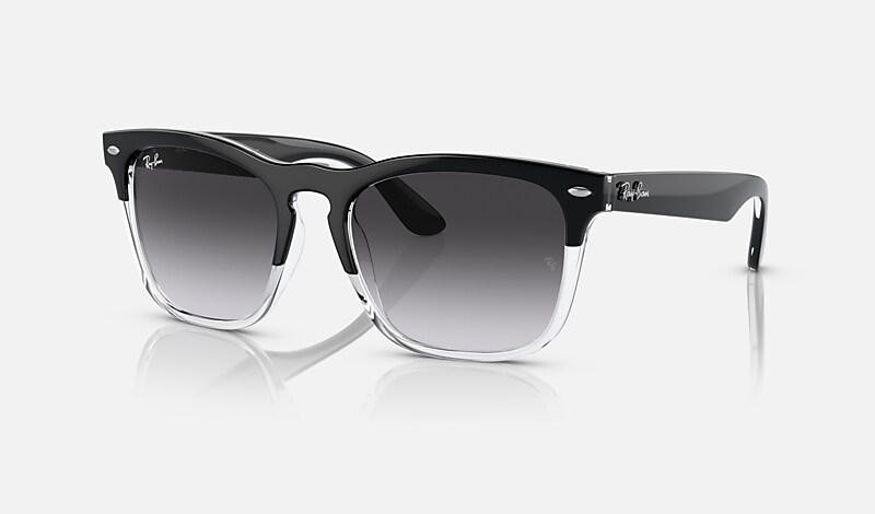 STEVE Sunglasses in Black On Transparent and Grey - RB4487 | Ray