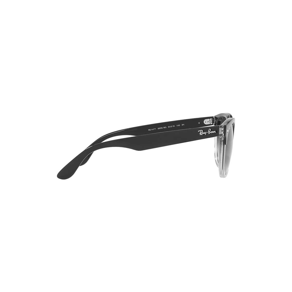 IRIS Sunglasses in Black On Transparent and Grey - RB4471 | Ray