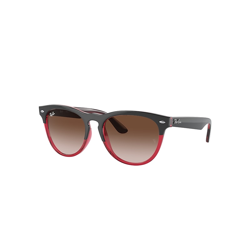 Ray Ban Rb4471 Sunglasses In Grey On Transparent Red