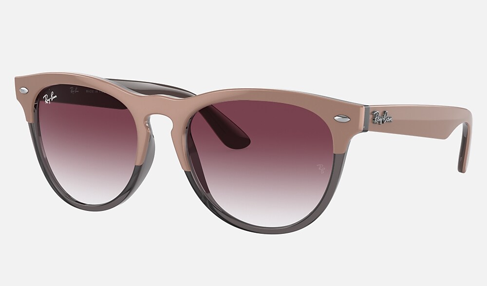 IRIS Sunglasses in Beige On Transparent Grey and Violet - RB4471