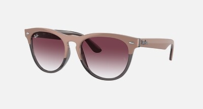 Irisページ IRIS Sunglasses in Beige On Transparent Grey and Violet